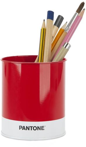 Balvi Stojanček na ceruzky Pantone 27382, kov, v.10 cm, červený
