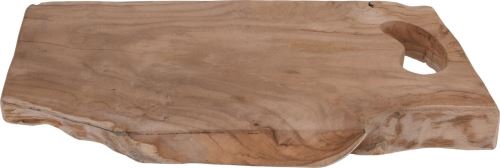 Krájacia doska H&L Rustikálna drevená doštička s uchom, teak