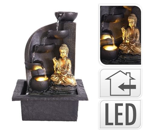 PROGARDEN PROGARDEN Fontána izbová s LED osvetlením BUDDHA oblá KO-795202210obla