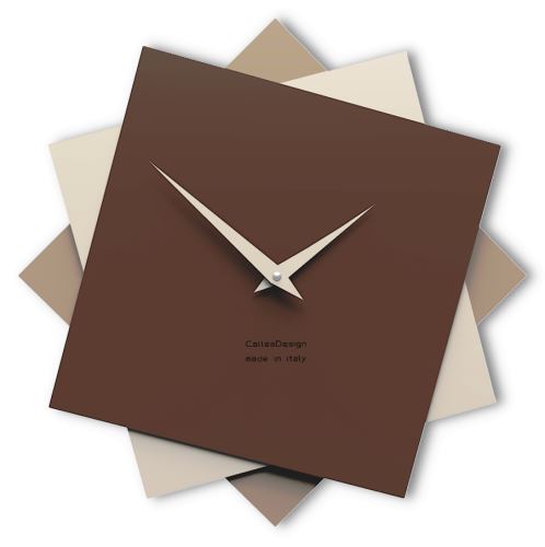 Dizajnové hodiny 10-030 CalleaDesign Foy 35cm (viac farebných verzií) Farba čokoládová-69 - RAL8017