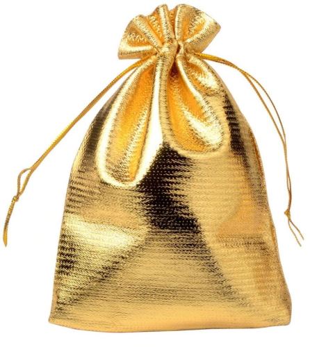 Škatuľka na šperky Gaira Darčekové vrecúško 9 x 12 cm – zlatá