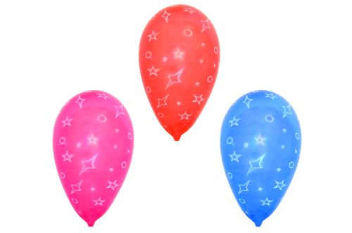 Balónek nafukovací 23cm - sada 10ks, hvězdičky