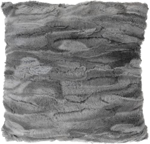 Polštář H&L Dekorační polštář Furry 45 x 45 cm, šedý