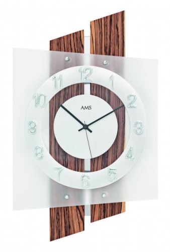 Dizajnové nástenné hodiny 5531 AMS riadené rádiovým signálom 46cm