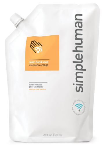 Hydratačné penové mydlo Simplehuman – 828 ml, náhradná náplň s vôňou mandarínky