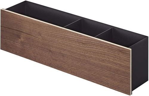 YAMAZAKI Multifunkčný stojan Rin 5168, kov/drevo, š.45 cm, čierny