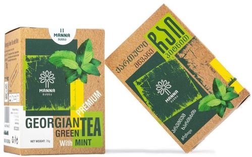 Čaj Manna gruzínsky Zelený čaj s mätou Premium sypaný 70g