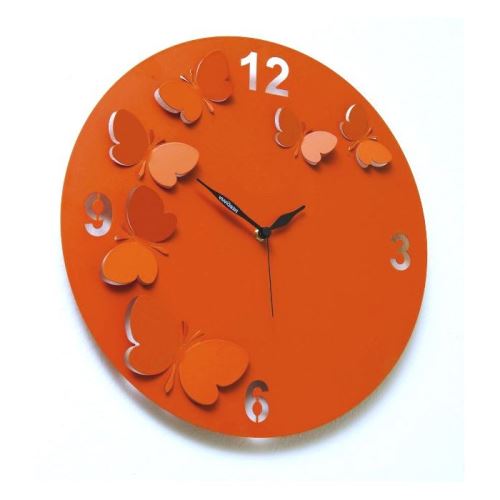 Dizajnové hodiny D & D 206 Meridiana 38cm (viac farebných verzií) Meridiana farby kov oranžový lak