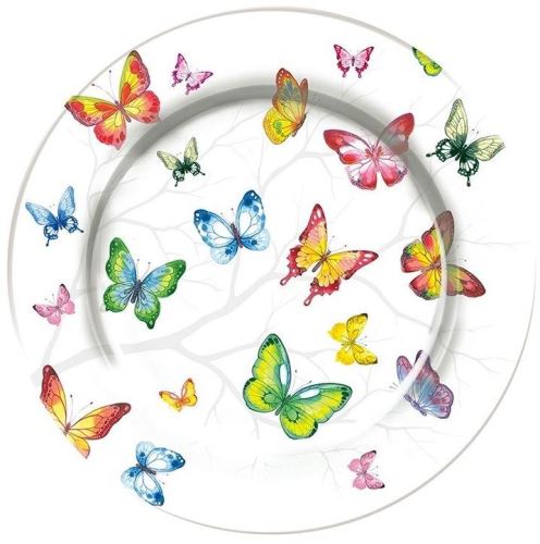 Podnos GOBA Tanier dekoračný Motýle 33 cm