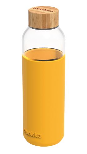 Skleněná lahev na vodu Flow 660 ml, Quokka, žlutá