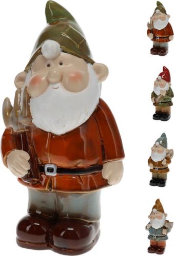 PROGARDEN PROGARDEN Záhradný trpaslík porcelán 27 cm zelená čiapka KO-252214150zele