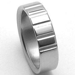 Pánsky oceľový snubný prsteň RZ86009
