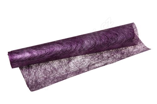 Vánoční metalická tkanina long fiber - metal 30cm x 4,6m  fialová