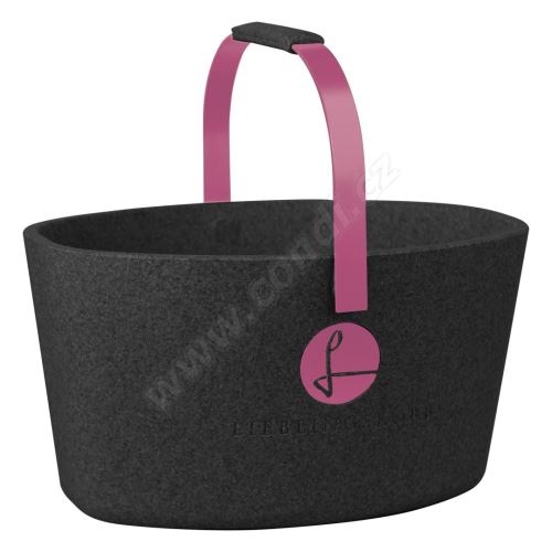 Milovaný košík čierny s purpurovou - LIEBLINGSKORB Basic deep black magenta