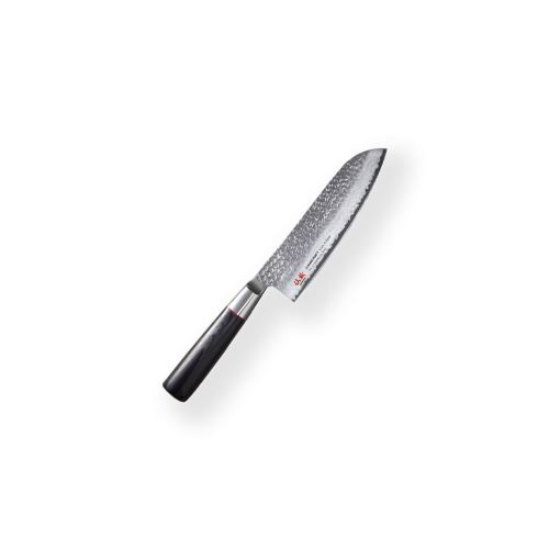 Santoku 167mm-Suncraft Senza Classic-Damascus-japonský kuchynský nôž-Tsuchime- VG10-33 vrstiev