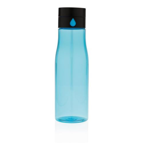 Fľaša na sledovanie pitného režimu Aqua, modrá